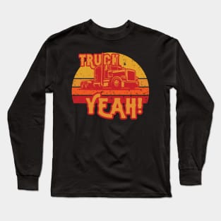 Truck Yeah! Trashy Trucker Vintage Sunset Long Sleeve T-Shirt